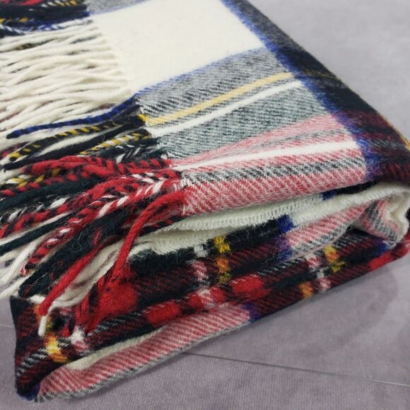 Prince of Scots Throw Tartan Tweed Fluffy Plaid Fringe Wool Blanket - Picture 4 of 8